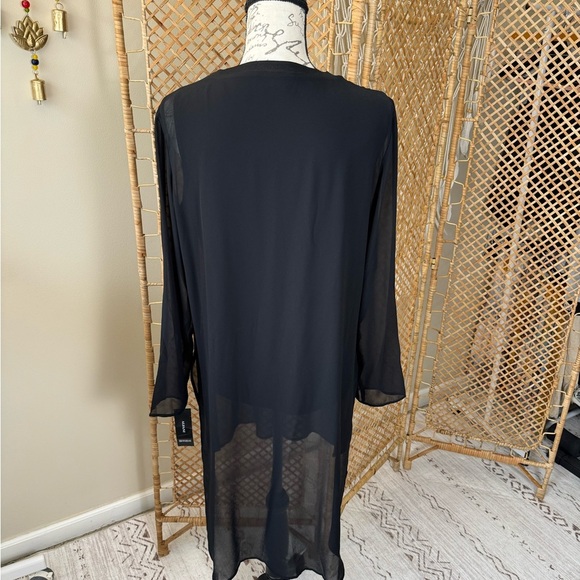 Alfani Sheer Black Tunic - Picture 8 of 14